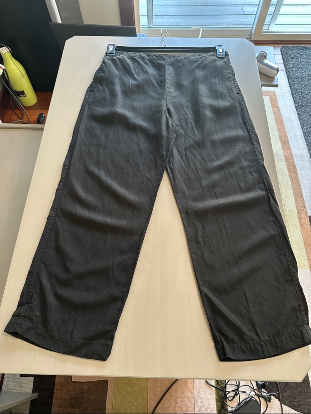 Zara Black Wide-Leg Chino Pants